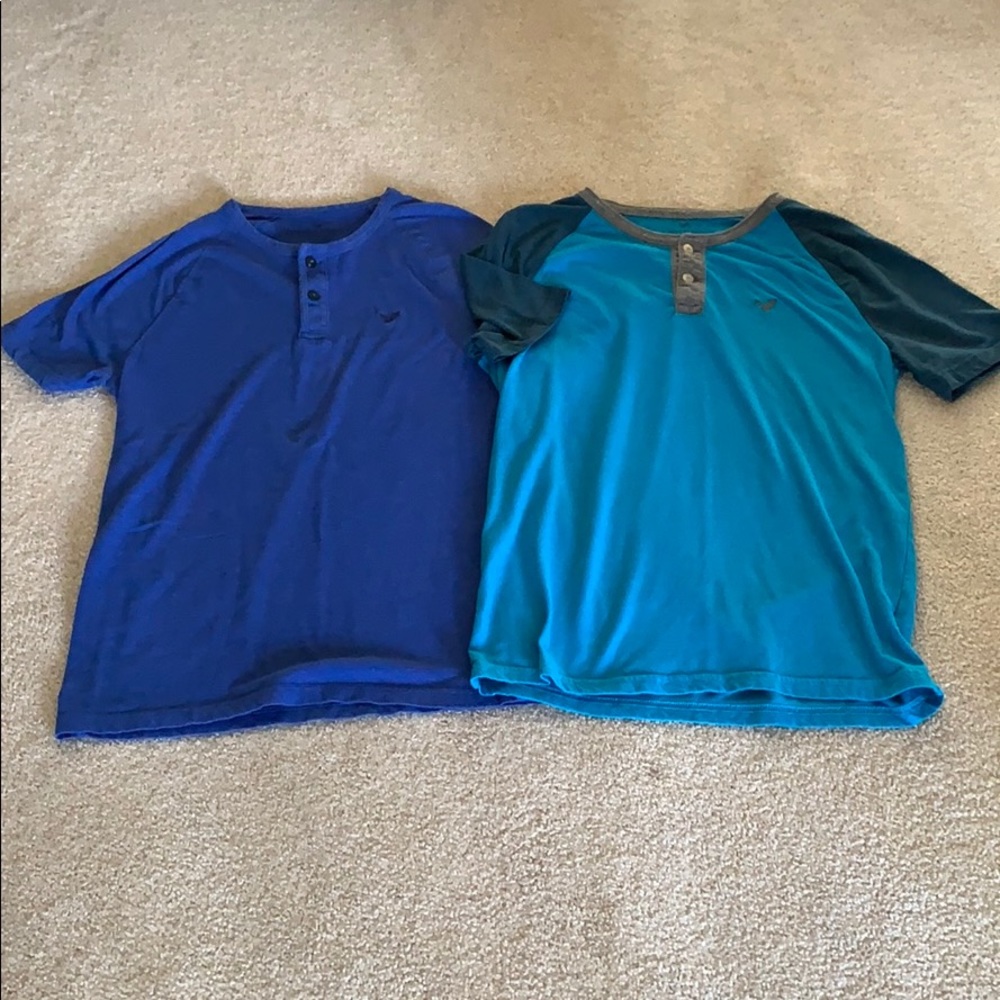 American eagle henley tshirts lot of 2